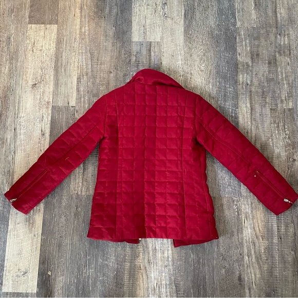 RARE Bogner x Goan Thylmann Red Wool Down Ski Jacket Size 4 - Picture 2 of 8